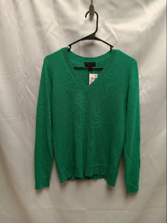 Charter Club Tops - Women's Charter Club Green V-Neck Sweater Size Small ORG $159 NWT
